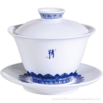 Blue and White Porcelain Jingdezhen Gaiwan Tea Cup